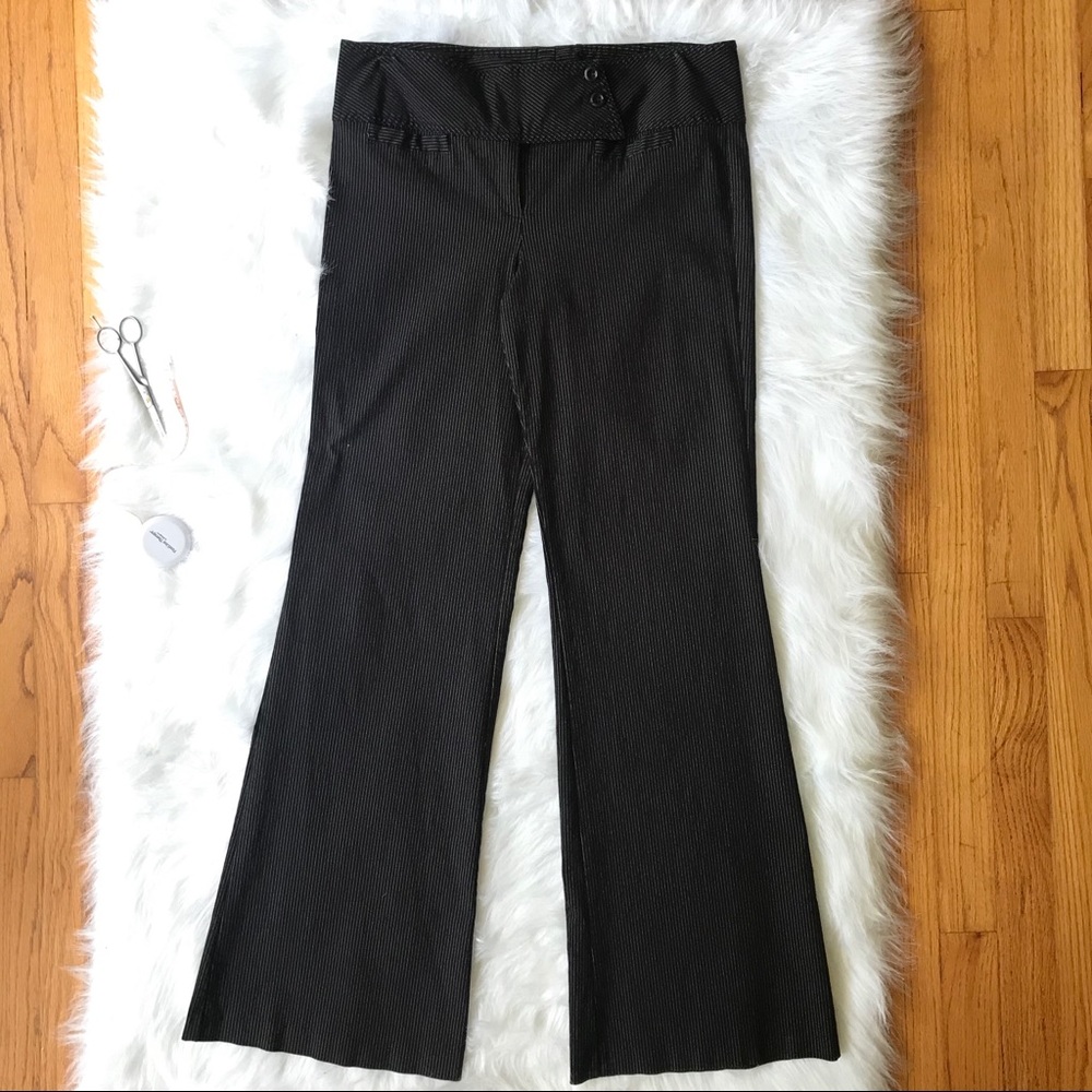 Y2k pinstripe wide leg pants